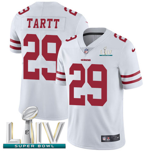 San Francisco 49ers Nike 29 Jaquiski Tartt White Super Bowl LIV 2020 Youth Stitched NFL Vapor Untouchable Limited Jersey
